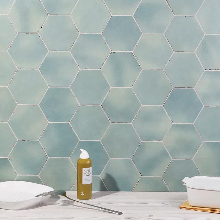 Bond Tile Palo Alto Hex 6" Hexagon Handmade Look Porcelain Floor and Wall Tile (5.38 Sq. Ft. / Case)