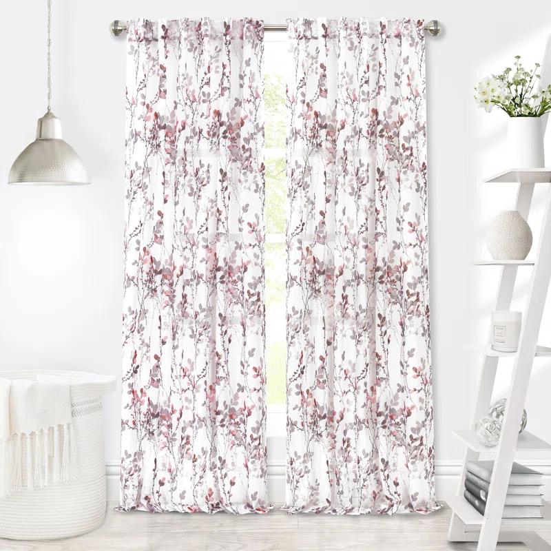 Red Barrel Studio® Molineux Polyester Semi Sheer Curtain Single Panel