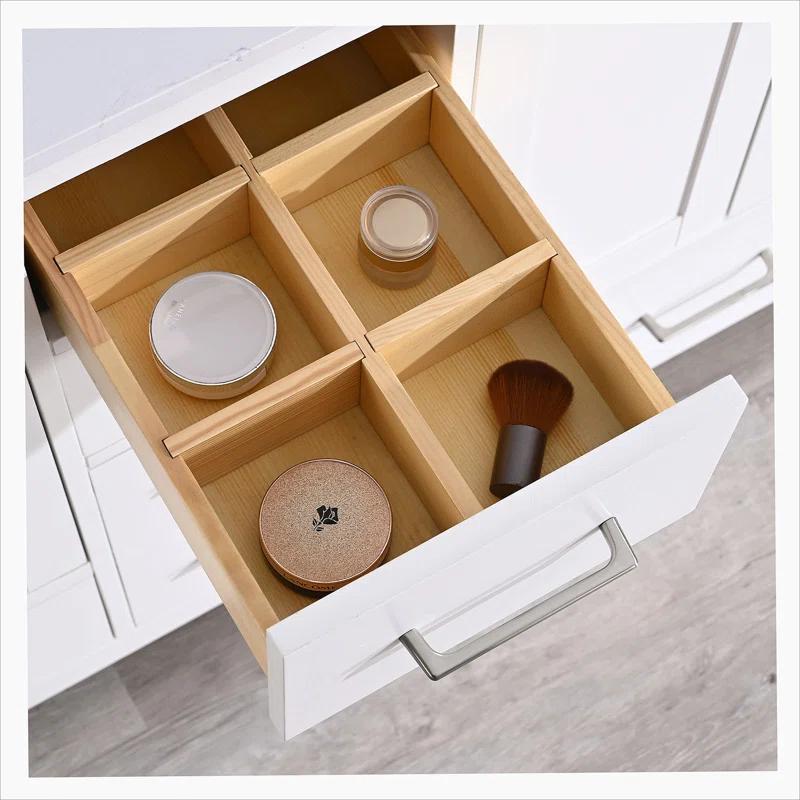 DSUNNER 60 in Bathroom Vanity without Top and Sink, 60 inch Modern Freestanding Bathroom Storage Only
