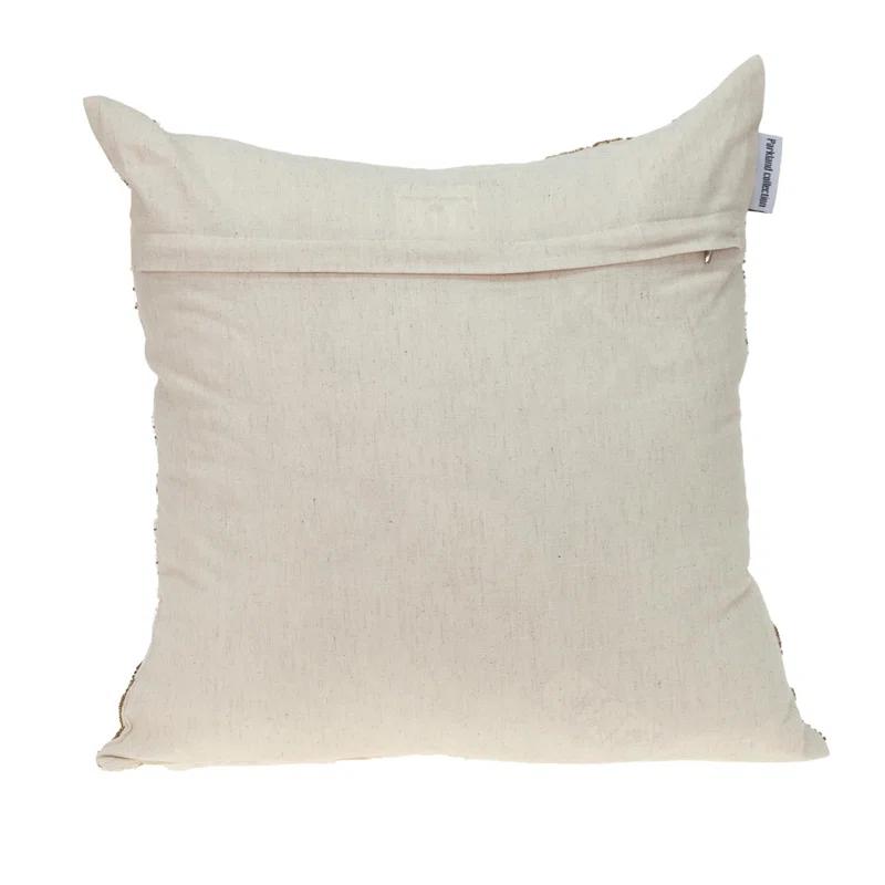 Parkland Collection Periwinkle Floral Cotton Throw Pillow