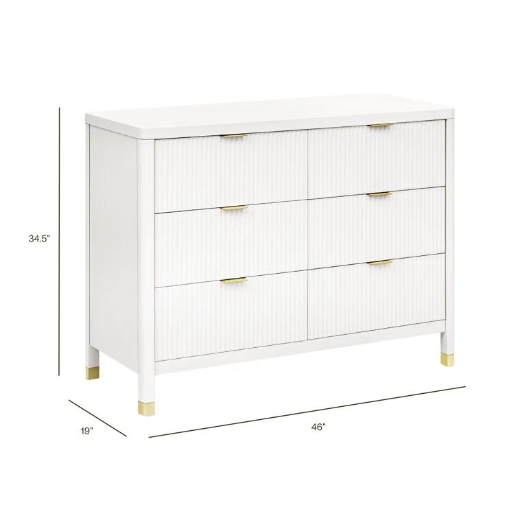 Brimsley Tambour 6 - Drawer Assembled Dresser