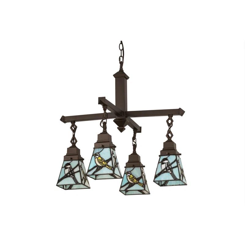 Rustic Lodge 4 - Light Dimmable Classic / Traditional Chandelier