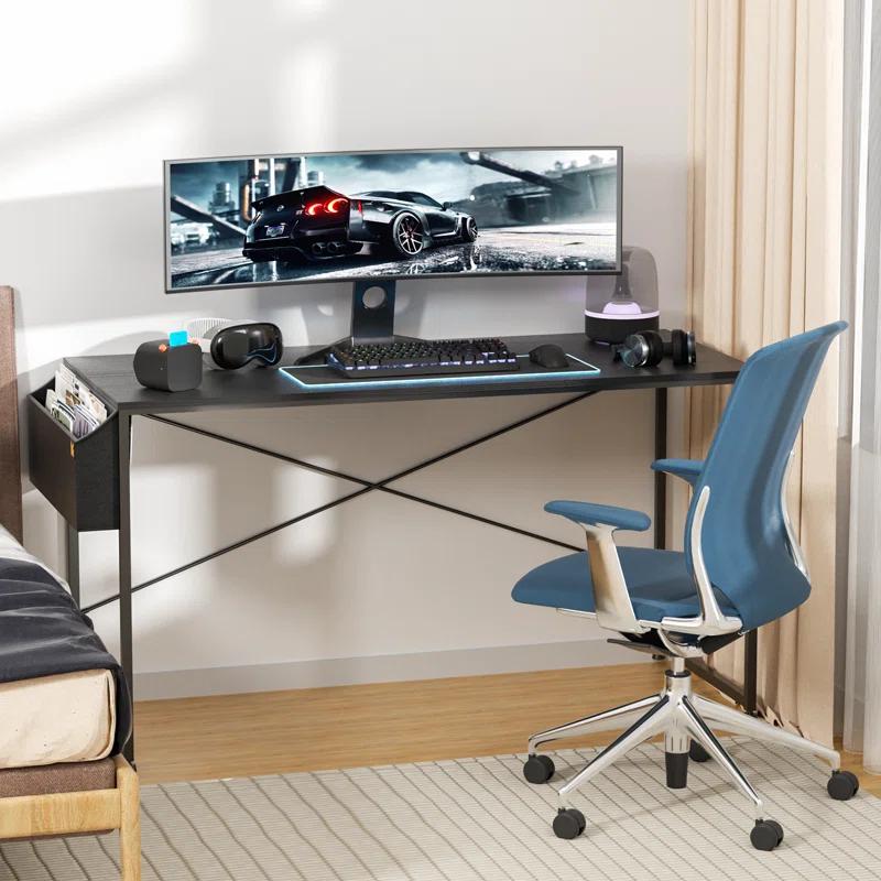 17 Stories Office Desk Computer Desk Adjustable Table Feet with Additional Storage Bag