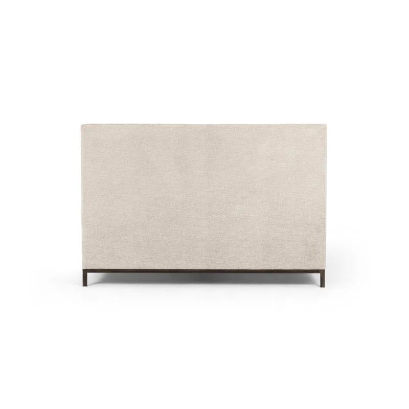 Scaife Upholstered Metal Wingback Bed