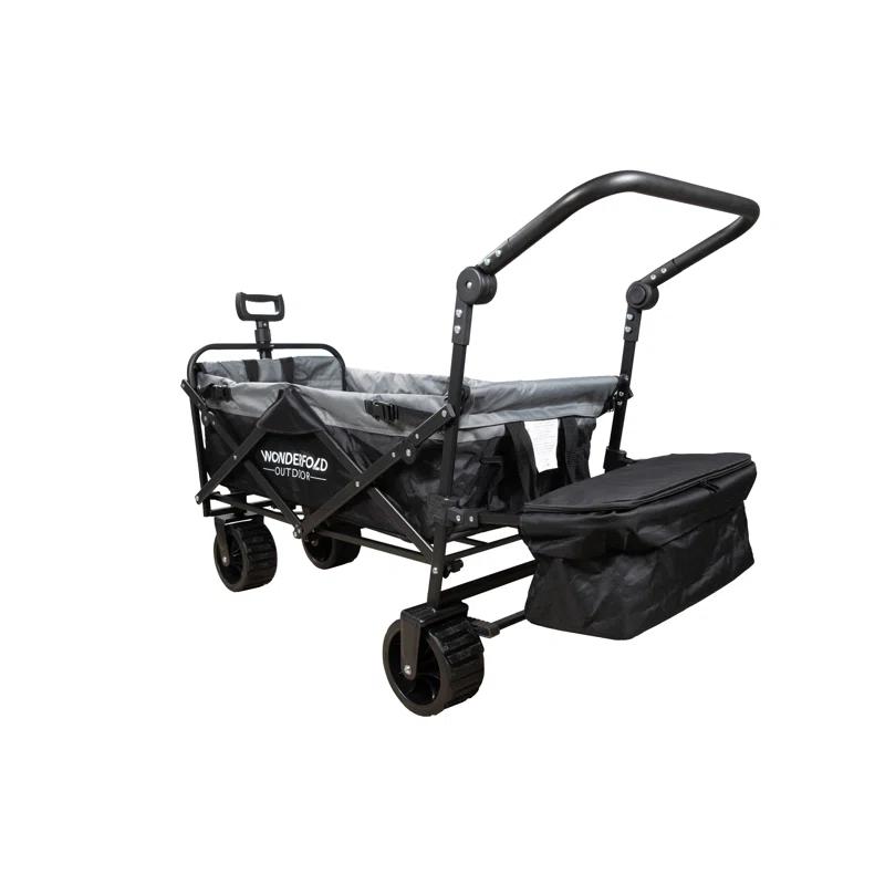 WonderFold Outdoor S3 Push & Pull Folding Utility Wagon With Brakes
