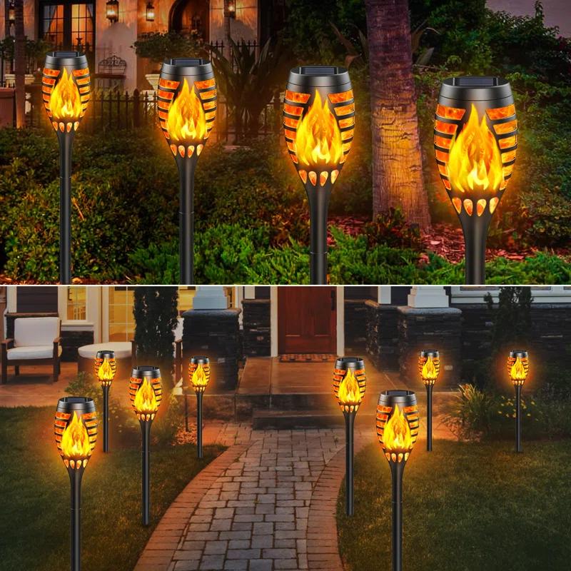 KOOPER Halloween Solar Outdoor Lights with Flickering Flame Light Pack (Set of 10)