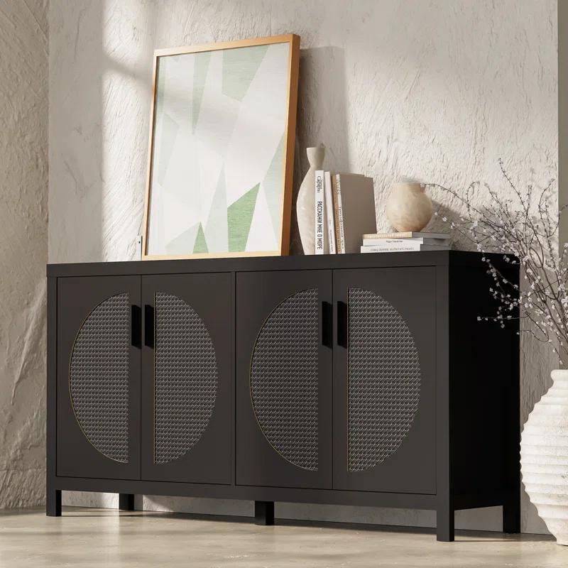 Bay Isle Home™ Buffet Sideboard Cabinets With Storage And Rattan Door