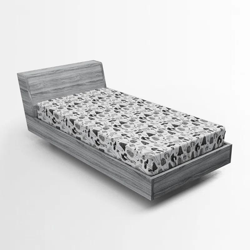 Ambesonne Microfiber Fitted Sheet