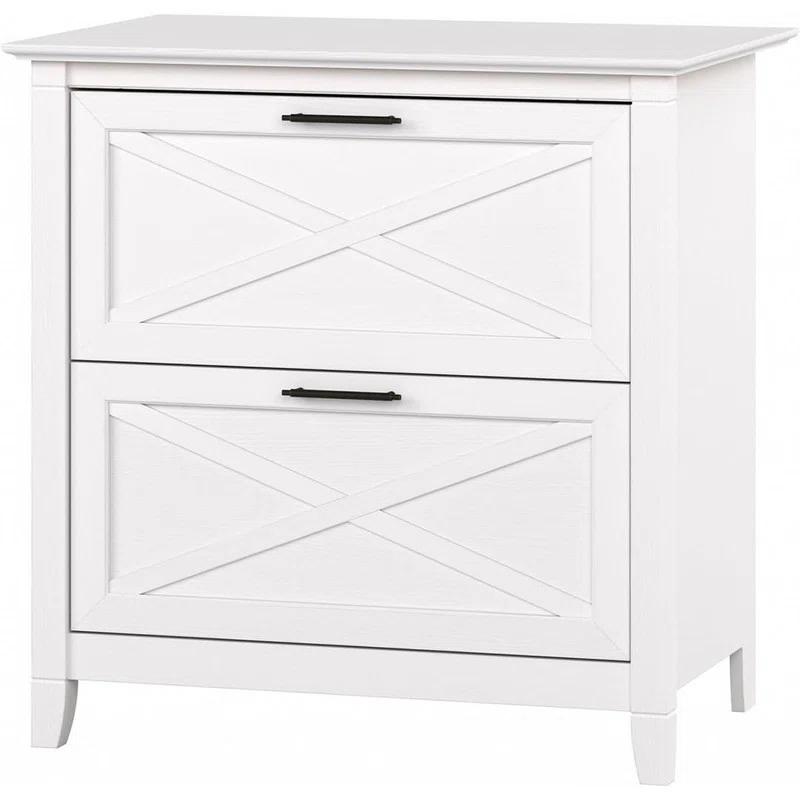 Rosalind Wheeler 2 Drawer Lateral File Cabinet In Linen Oak | Document Storage For Home Office | Accent Chest With Drawers