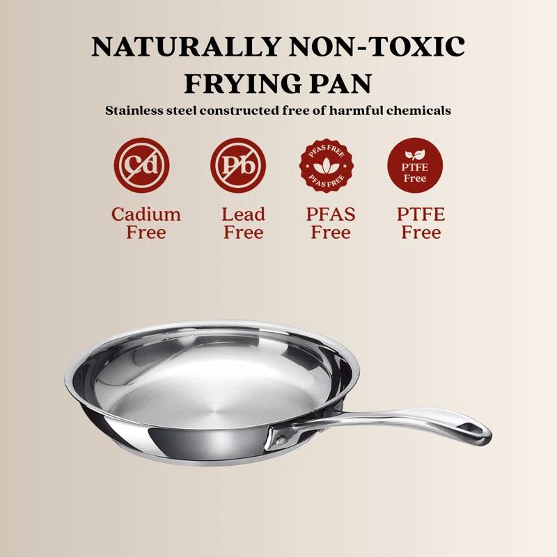 Alva Alva Chef Premium Stainless Steel Tri-Ply Frying Pan