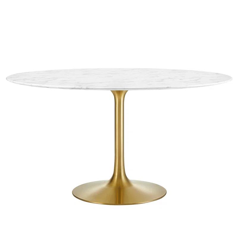 Modway Modway Lippa Oval Artificial Marble Dining Table
