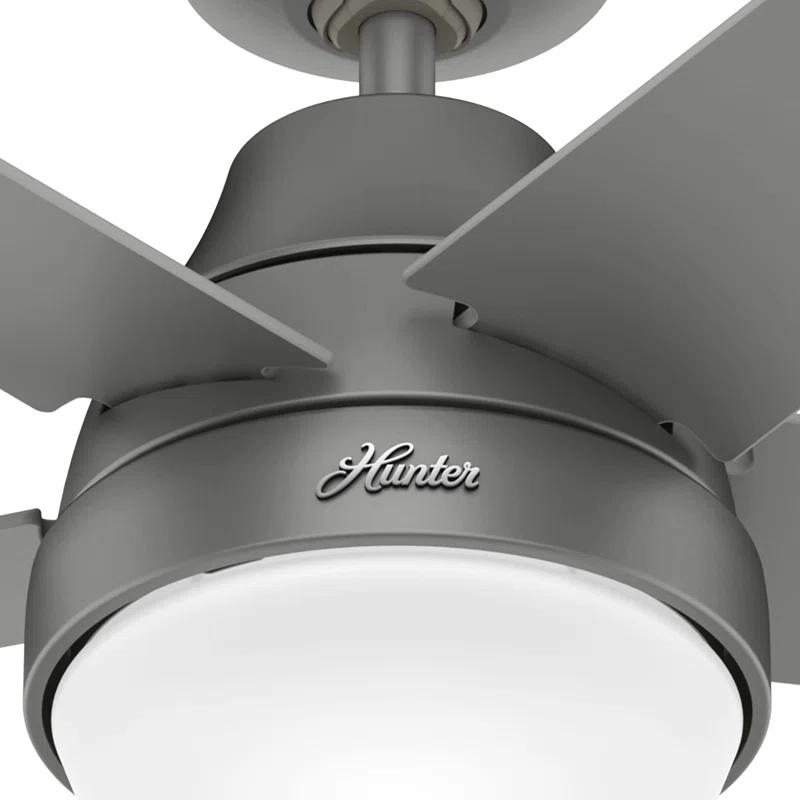 52" Aerodyne 5 - Blade Smart Standard Ceiling Fan with Lights and Remote