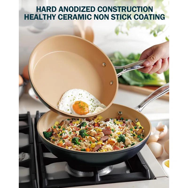 Cooks Standard Cooks Standard 11-inch  Black Nonstick Hard Anodized Fry Saute Omelet Pan