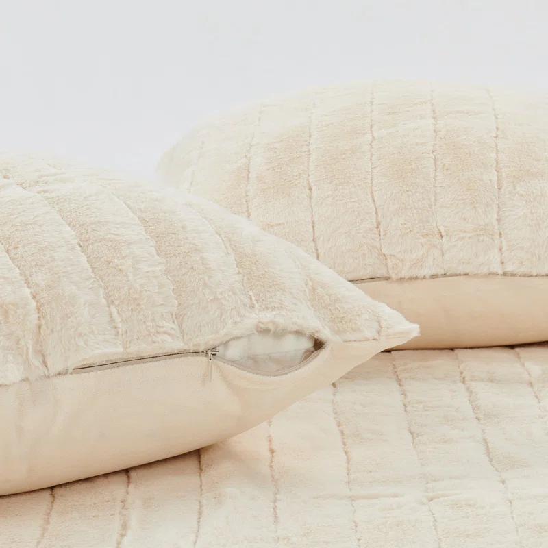 Home Soft Things Luxury Rabbit Faux Fur Throw Blanket