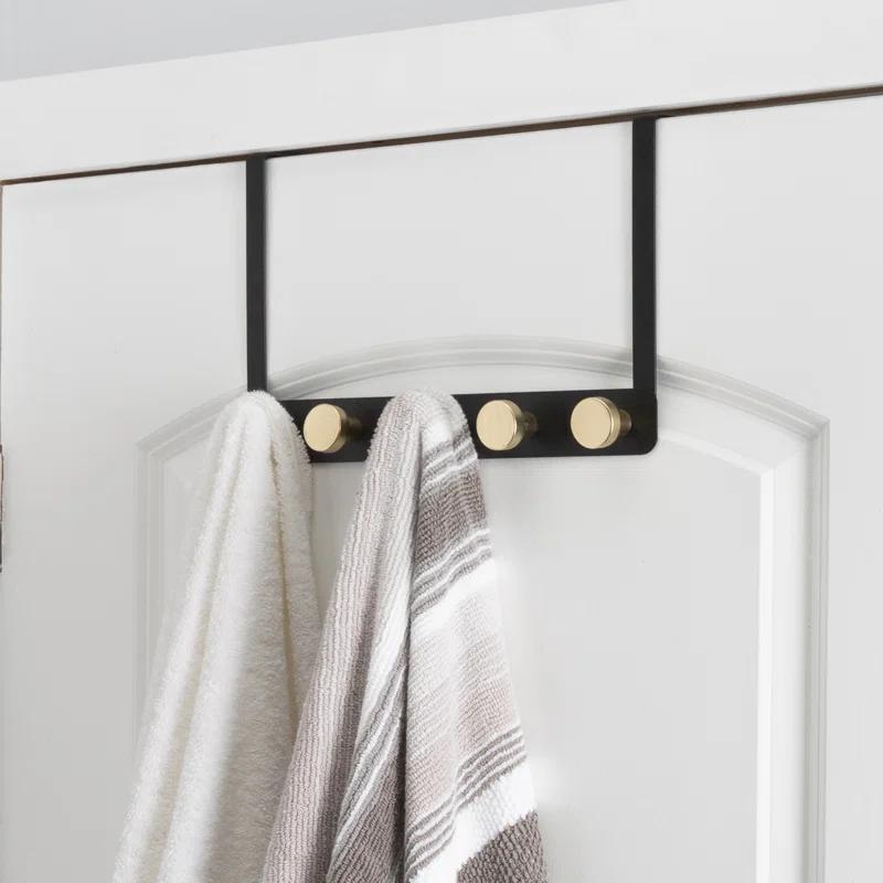 Elle Decor Iron Over-the-Door 5 - Hook Coat Rack