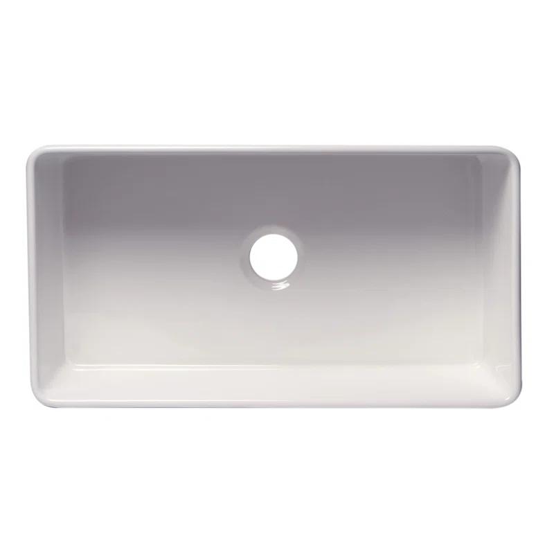 Alfi Brand 33'' L Farmhouse / Apron Single Bowl Fireclay Kitchen Sink ABF3318S-W