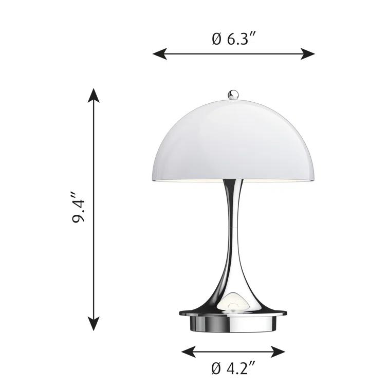 Portable White Opal Acrylic LED Table Lamp