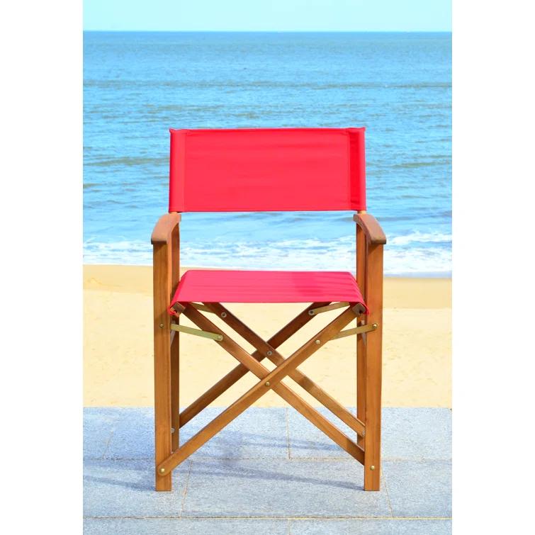 Highland Dunes Woodacre Wood Outdoor Folding Dining Armchair (Set of 2)