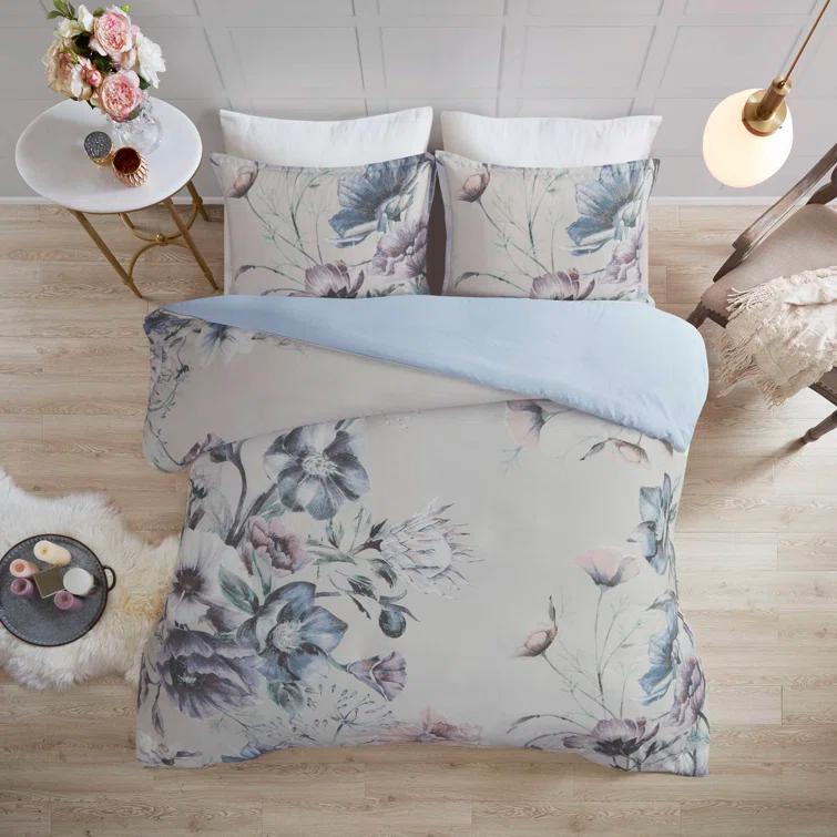 Madison Park Cassandra 3 Piece Cotton Duvet Cover Set