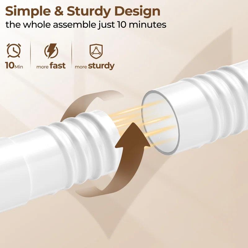 Rebrilliant Standing Rolling Clothing Rack