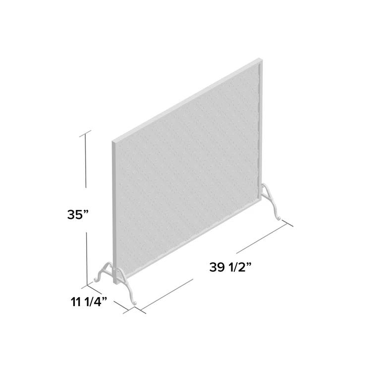 Fleur De Lis Living Tennison 1 Panel Iron Fireplace Screen