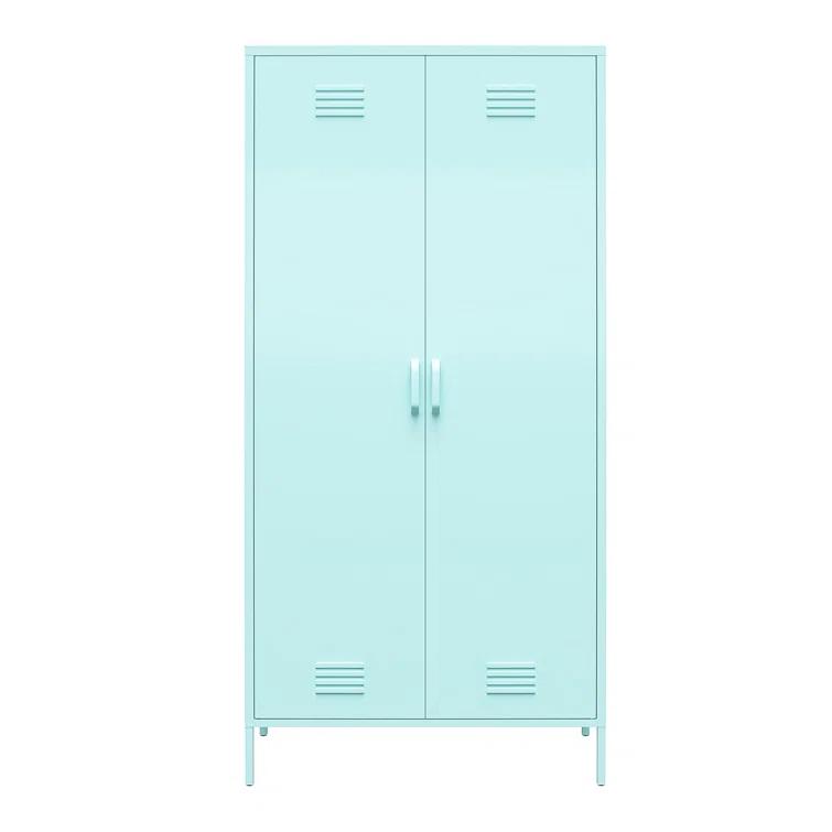 Novogratz Cache 2 Door Tall Metal Locker Style Storage Cabinet
