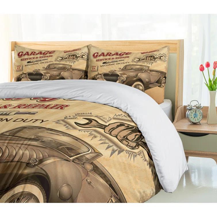 Ambesonne Vintage Industrial Duvet Cover Set