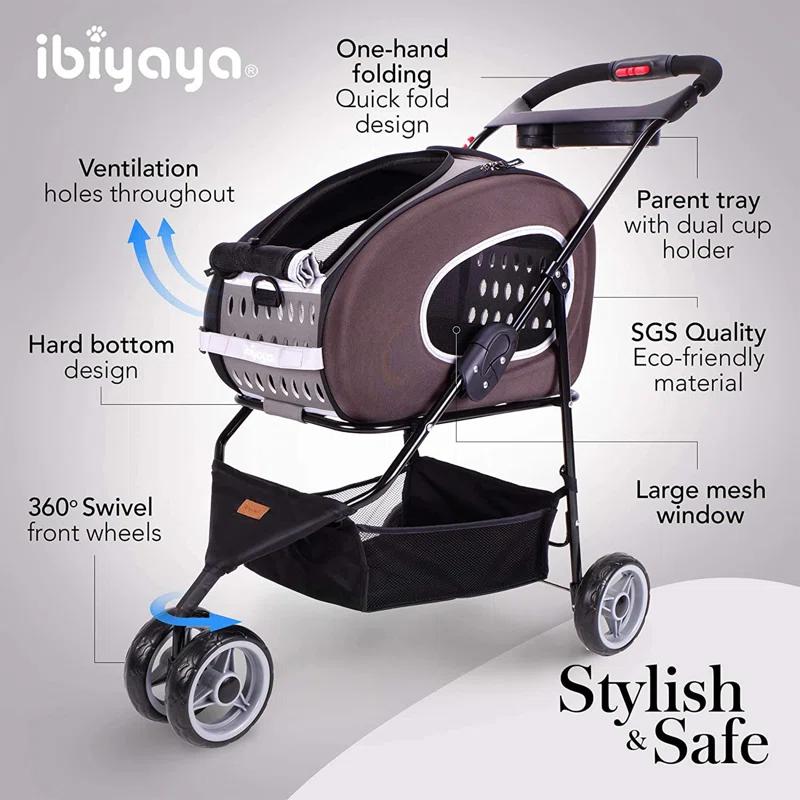 Ibiyaya 5-in-1 EVA Pet Carrier-Stroller