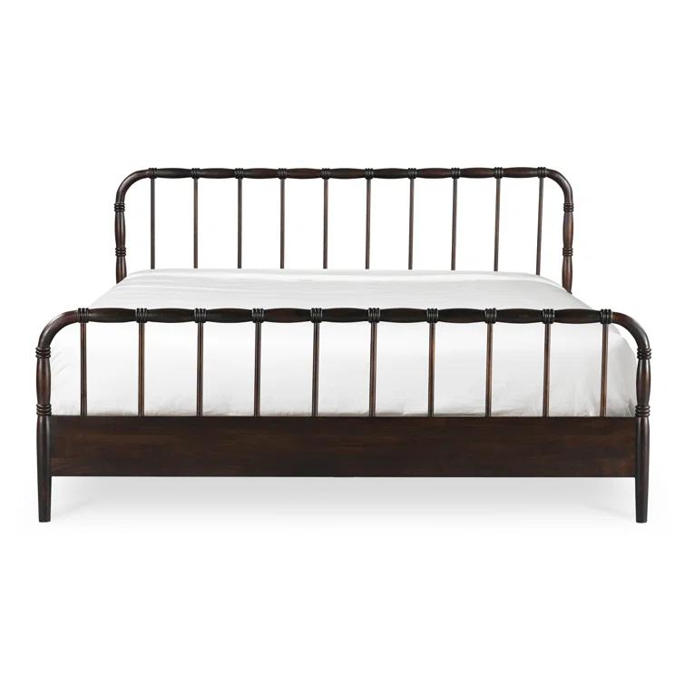 Wallis Platform Bed - Dark Brown / King