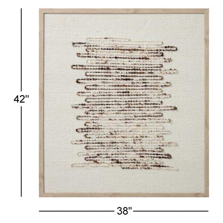 Amber Lewis x Loloi Getty Taupe / Ivory 3'-2" x 3'-6" Wall Art