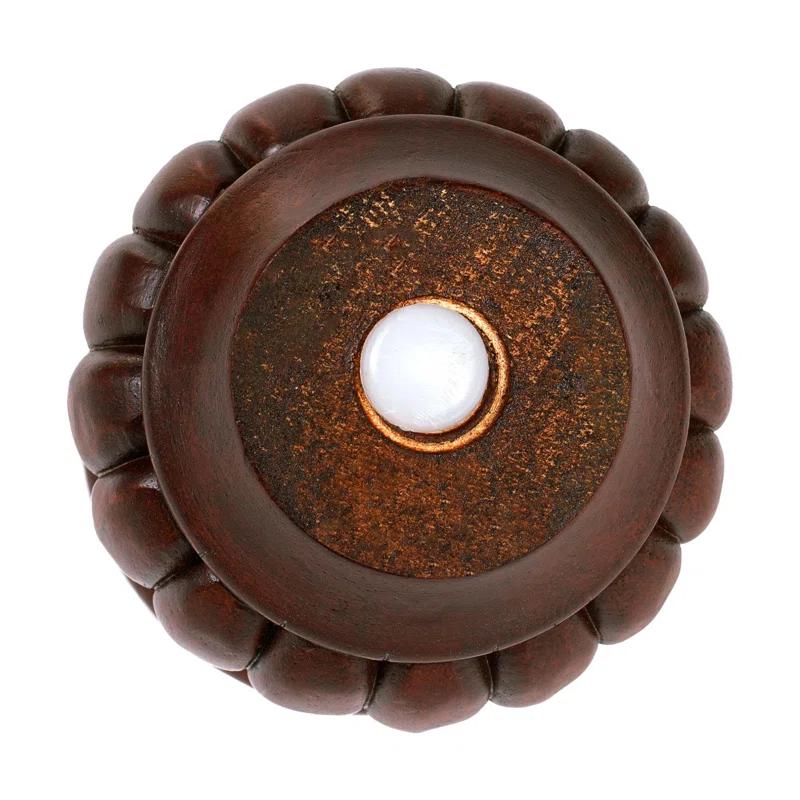 Outwater 4in H x 3-1/2in Diameter Stained Espresso Solid Hardwood Bun Foot Leg Pack of 4