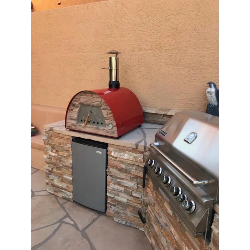 Authentic Pizza Ovens Authentic Pizza Ovens Stainless Steel Countertop Wood Burning Pizza Oven