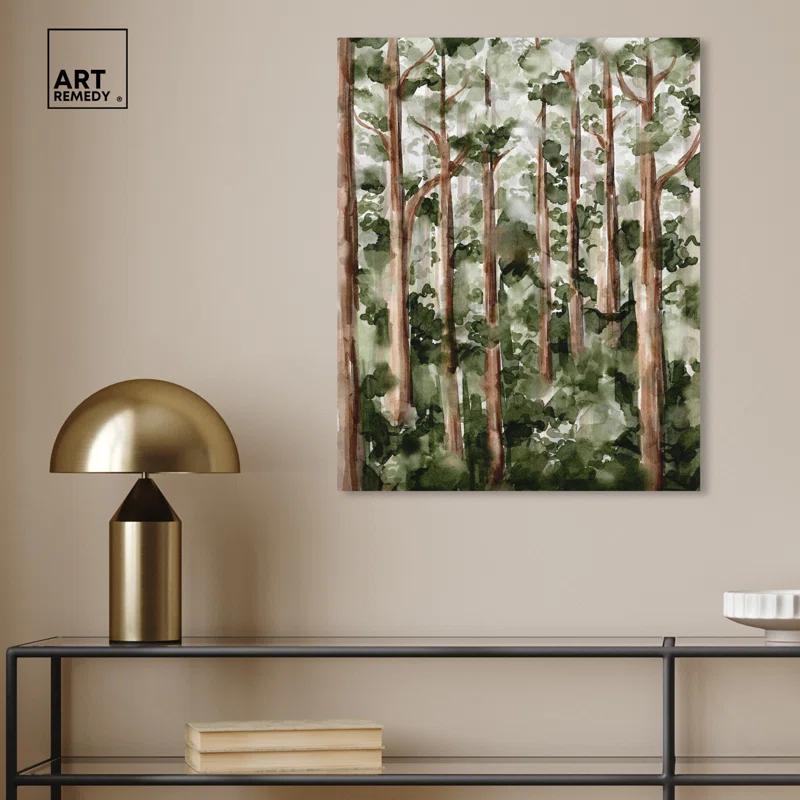 Art Remedy Art Remedy Wildy Forest Framed Landscape Watercolor Style 56937