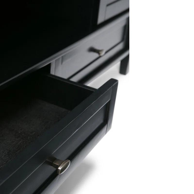 Simpli Home Warm Shaker 47"W Solid Wood TV Stand for TVs up to 55" with 2 Storage Cabinets and 2 Drawers