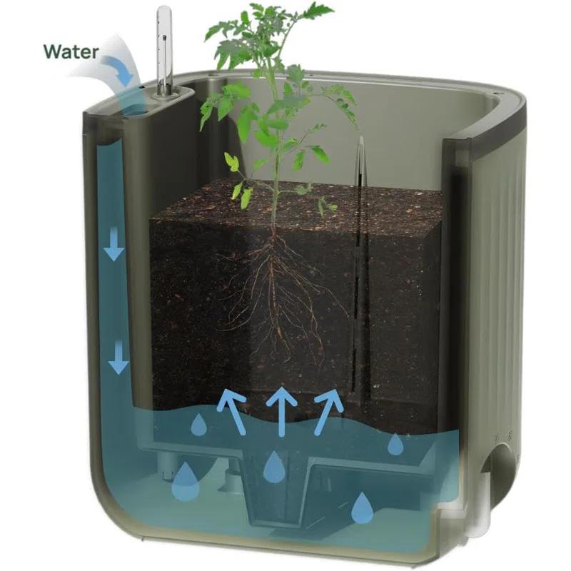 Vego Garden Mini Tomato Plastic Outdoor Pot Planter with Trellis