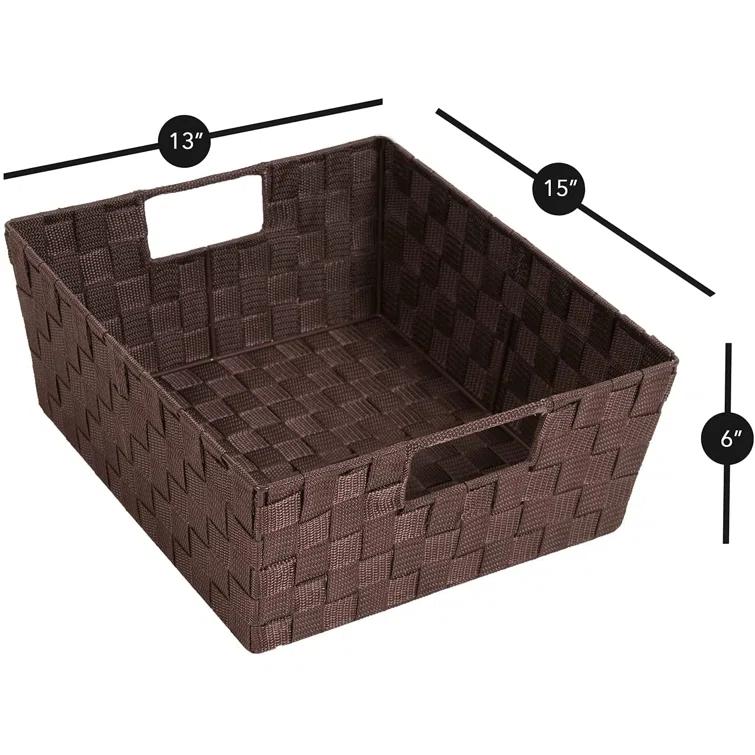 Sorbus Sorbus Stackable Wicker Tote Woven Basket with Handles 3 Pack