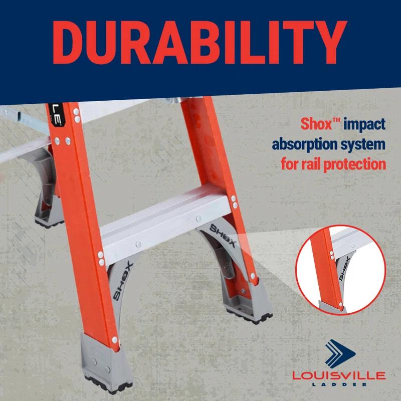 Louisville Ladder 4 ft. Fiberglass Step Ladder, 300 lbs. Load Capacity Type IA Duty Rating