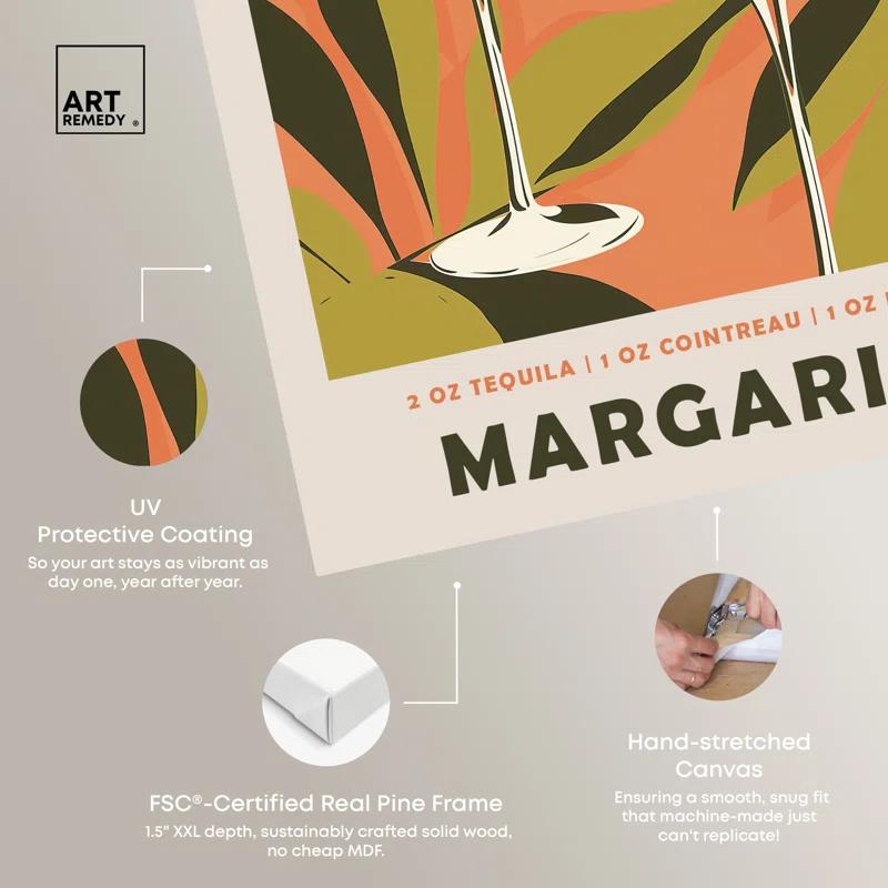 Art Remedy Margarita Poster Retro Summer Drinks Wall Art by Art Remedy