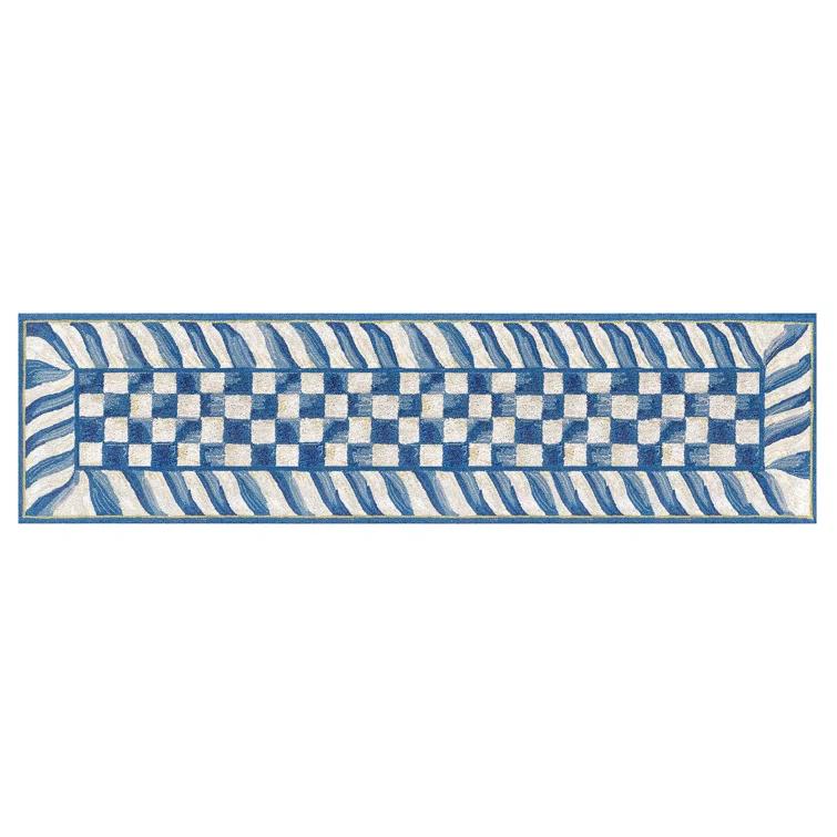 MacKenzie-Childs Truly Royal Check® 2'6" x 8' Washable Runner