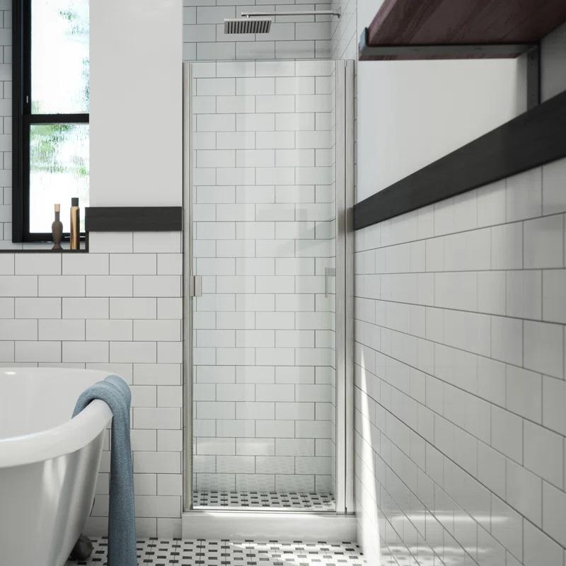 Arizona Shower Door R3169BNCL RD 31" W x 69" H Hinged Semi-Frameless Shower Door