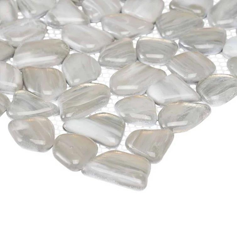 Fractal Pebble 11.88 in. x 11.88 in. Polished Glass Wall Mosaic Tile (0.98 Sq. Ft. / Each)