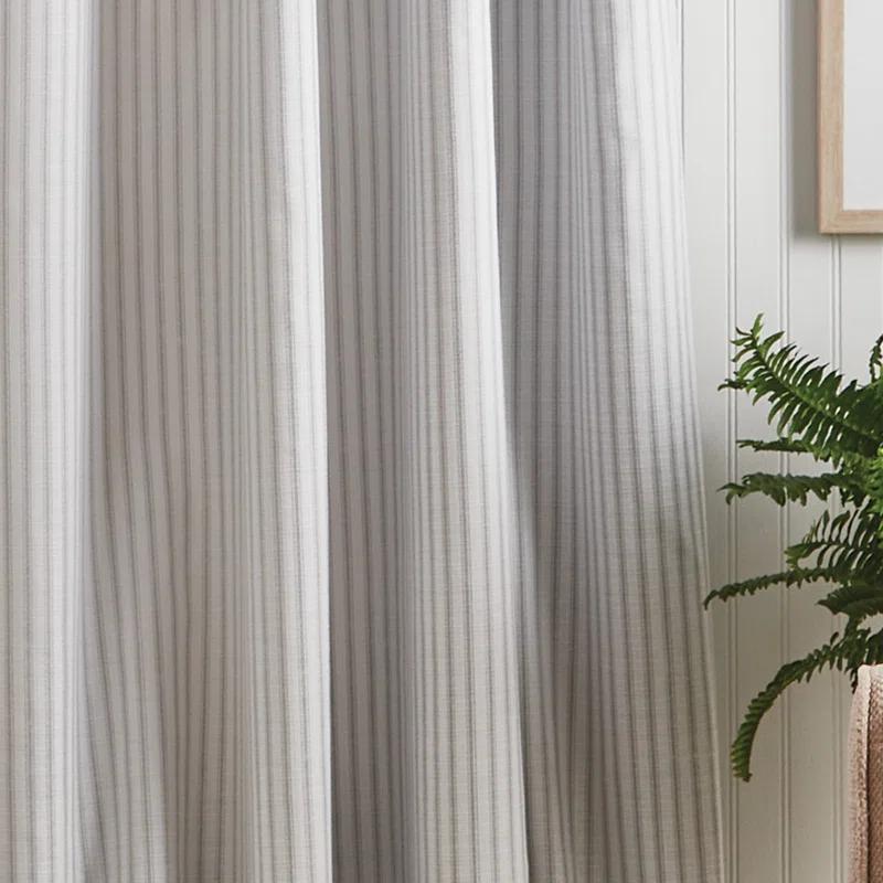 Martha Stewart Ticking Cotton Blend Striped Blackout Rod Pocket Curtain Panels & Reviews | Wayfair