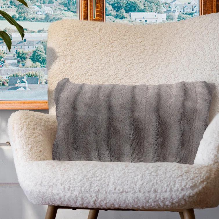 Cheer Collection Faux Fur Pillow Cover