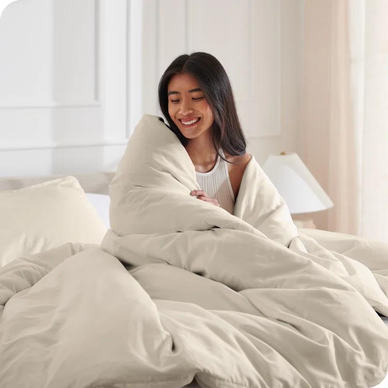 Bare Home Washed Microfiber Duvet Cover Set