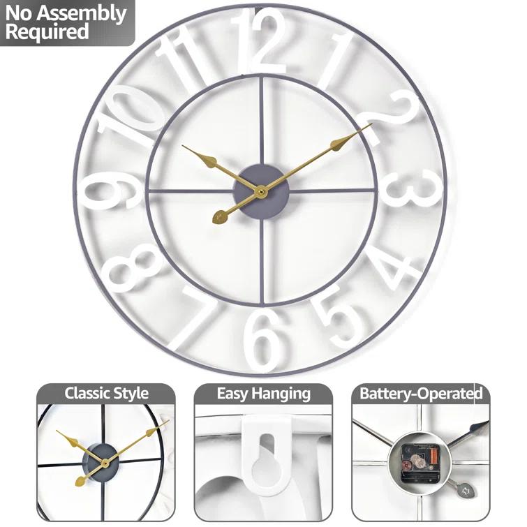 Sorbus Large 16" Numeral Analog Decorative Wall Clock