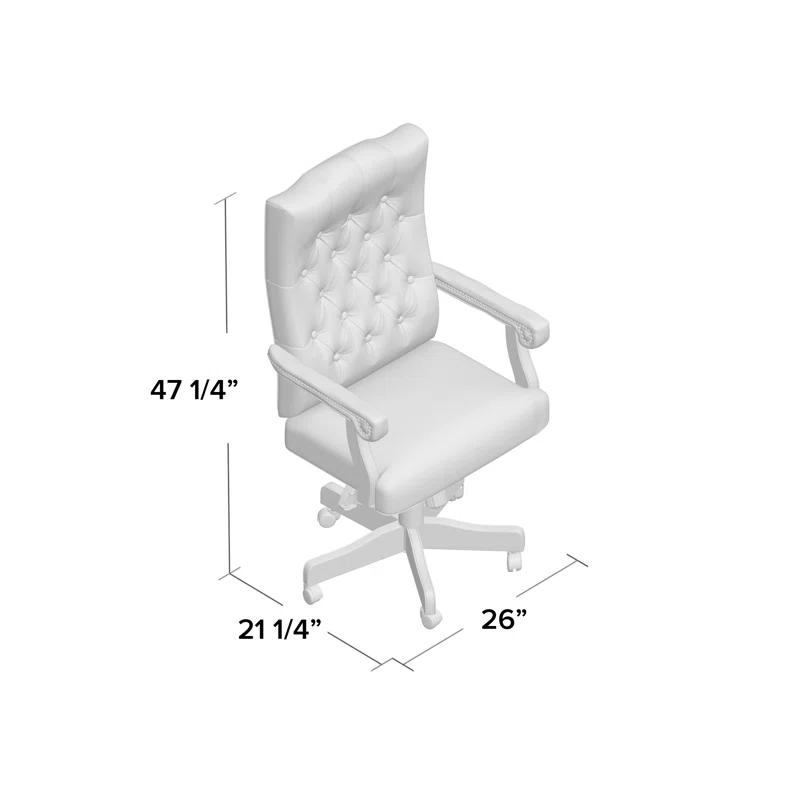 Flash Furniture Farmhouse High-Back Tufted Executive Swivel Office Chair with Arms