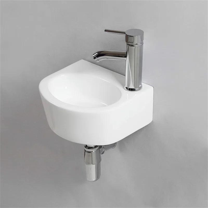BTERAZ B085NFCP38 BTERAZ 9.25'' White Ceramic Oval Bathroom Sink