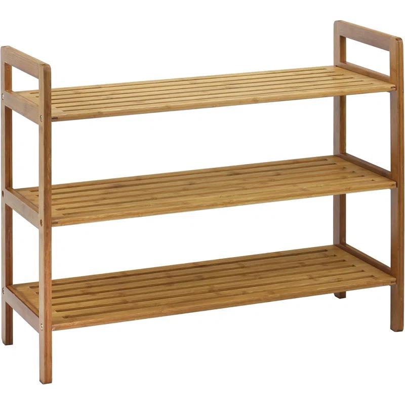 Symple Stuff 12 Pair Stackable Solid Wood Shoe Rack