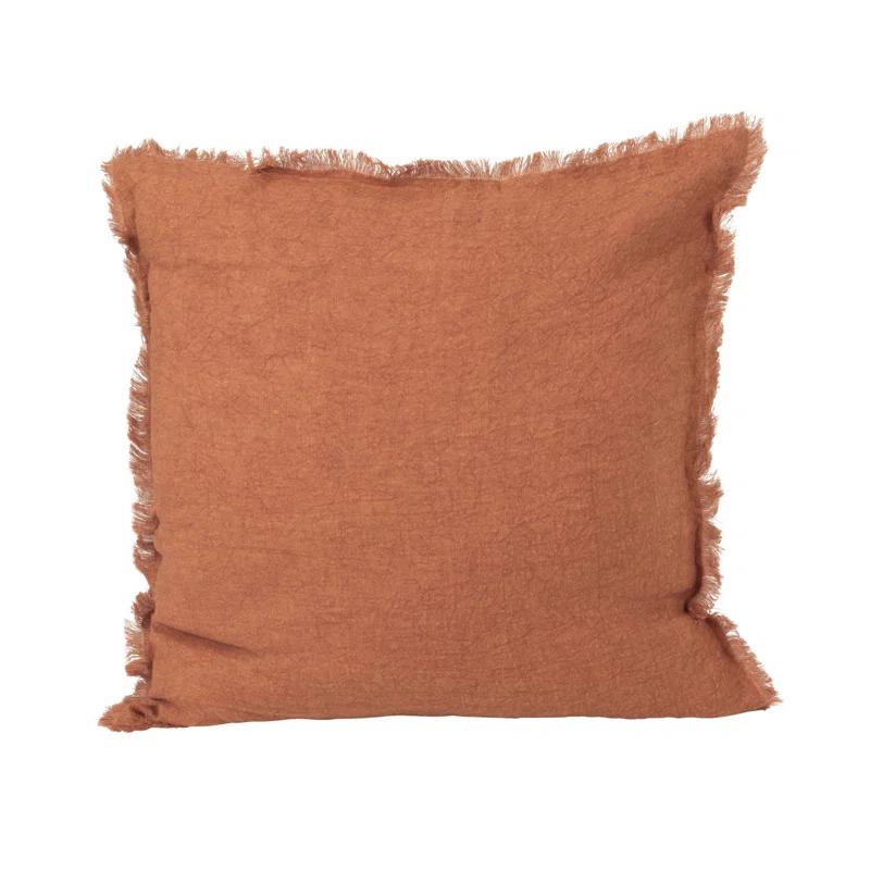 Julianne Linen Throw Square Pillow Cover & Insert