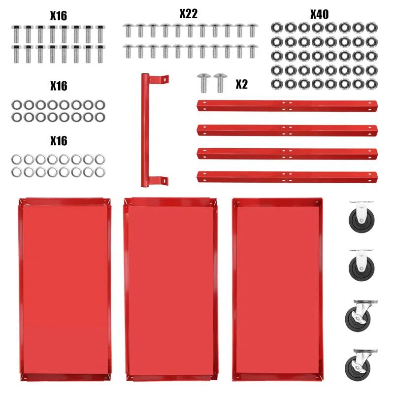 FAST APPLIANCES LLC 31.7'' H x 28.1'' W Utility Cart with Wheels